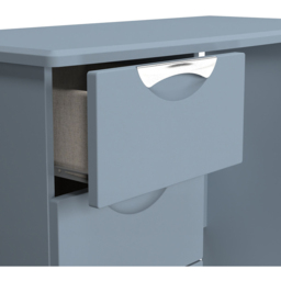 Crowndale Camden 3 Drawer Denim Blue Vanity Dressing Table Ready Assembled - Size: #REF! - Wilko - thumbnail 7