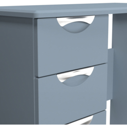 Crowndale Camden 3 Drawer Denim Blue Vanity Dressing Table Ready Assembled - Size: #REF! - Wilko - thumbnail 6