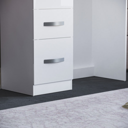 Vida Designs Hulio 3 Drawer White Dressing Table - Size: 38 x 93 x 79cm - Wilko - thumbnail 5