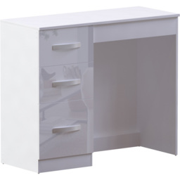 Vida Designs Hulio 3 Drawer White Dressing Table - Size: 38 x 93 x 79cm - Wilko - thumbnail 3