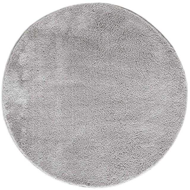 Desire Rugs Comfy Dark Grey Anti Slip Felt Backing Round Rug 100cm - Size: 100 x 100cm - Wilko - image 1