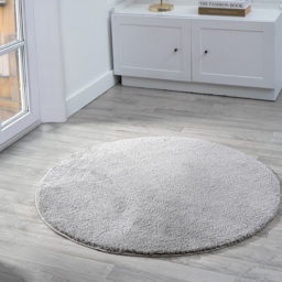 Desire Rugs Comfy Dark Grey Anti Slip Felt Backing Round Rug 100cm - Size: 100 x 100cm - Wilko - thumbnail 3