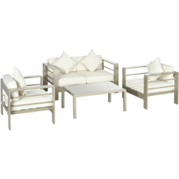 Outsunny 4 Seater Champagne Gold Outdoor Garden Furniture Set - Green - Wilko - thumbnail 3