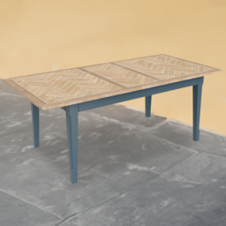 Baumhaus Signature 6 Seater Extending Dining Table Blue and Oak - Wilko - thumbnail 1