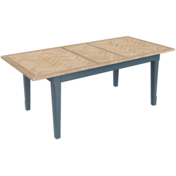 Baumhaus Signature 6 Seater Extending Dining Table Blue and Oak - Wilko - thumbnail 3