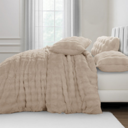 Sweet Dreams Super King Size Beige Alpine Duvet Set - Wilko