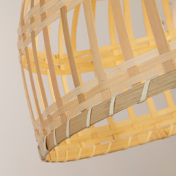 Lighting Collection Bamboo Weave Easy Fit Shade - Size: 22 x 40 x 40cm - Blonde - Wilko - thumbnail 5