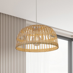 Lighting Collection Bamboo Weave Easy Fit Shade - Size: 22 x 40 x 40cm - Blonde - Wilko - thumbnail 3