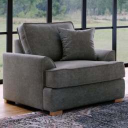 Alba City Steel Fabric Armchair - Size: Single - Grey - Wilko - thumbnail 1