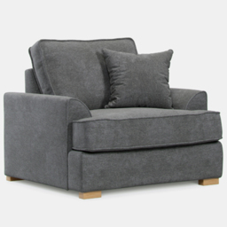 Alba City Steel Fabric Armchair - Size: Single - Grey - Wilko - thumbnail 3
