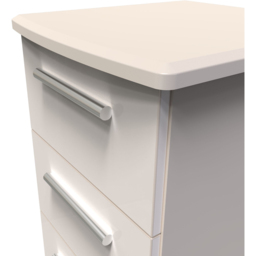 Crowndale Knightsbridge 3 Drawer Kashmir Gloss Bedside Cabinet Ready Assembled - Kashmir Gloss & Kashmir - Wilko - thumbnail 6