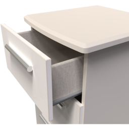 Crowndale Knightsbridge 3 Drawer Kashmir Gloss Bedside Cabinet Ready Assembled - Kashmir Gloss & Kashmir - Wilko - thumbnail 7