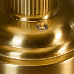 Lighting Collection Gold Ribbed Dome Shade Fluted Rechargeable LED Table Lamp - Size: 32 x 19 x 19cm - Antique Antique Brass - Wilko - thumbnail 5