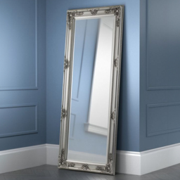Julian Bowen Palais White Dress Mirror - Size: 130 x 40cm - Silver - Wilko - thumbnail 3