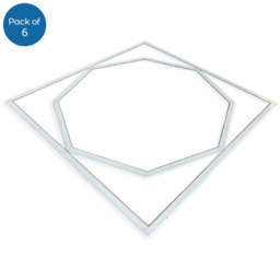 ENER-J 40W 6500K Cool White LED Frame Panel Light 60 x 60cm 6 Pack - Size: 65 x 4 x 65cm - Wilko