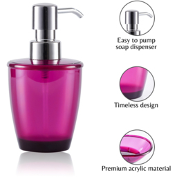 Innoteck Essentials 4 Piece Wine Red Bathroom Accessory Set - Size: 9 x 16 x 9cm - Wilko - thumbnail 4