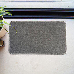 Pack of 2 Duo Tone Washable Mats Grey - Wilko - thumbnail 3