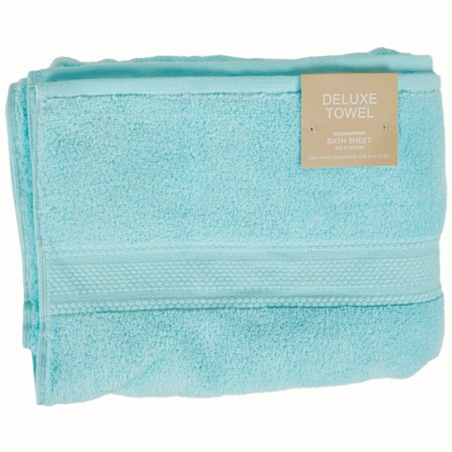 Deluxe Bath Sheet - Aquamarine - Wilko - image 1