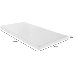 Starlight Beds Small Single Memory Foam Warmer Mattress Topper 2 inch - White - Wilko - thumbnail 6