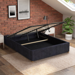 Aspire Furniture Super King Ebony Plush Platform Ottoman Bed - Brown - Aspire Beds - Wilko - thumbnail 3