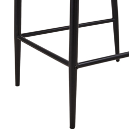 Living and Home Black Diamond-Quilted PU Leather Upholstered Bar Stool Set of 2 - Wilko - thumbnail 7