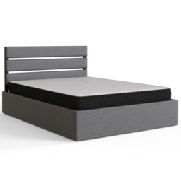 GFW Hudson King Size Grey End Lift Ottoman Bed with SC Bonnell Mattress - Wilko - thumbnail 3