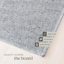 tectake Aliya Washable Rug 274 x 200cm - Size: 0.6 x 200 x 274cm - Grey - Wilko - thumbnail 6