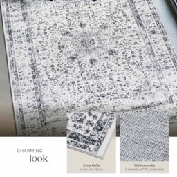 tectake Aliya Washable Rug 274 x 200cm - Size: 0.6 x 200 x 274cm - Grey - Wilko - thumbnail 7