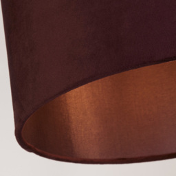 Lighting Collection Calista Velvet Plum Ceiling Shade - Size: 20 x 30 x 30cm - Brown - Wilko - thumbnail 5