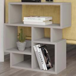 Decortie Karma 5 Compartment Sandstone Side Table - Size: 60.5 x 59 x 22cm - Cream - Wilko