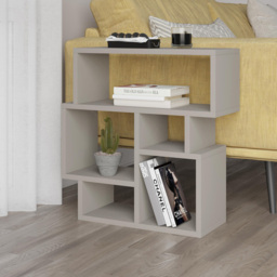 Decortie Karma 5 Compartment Sandstone Side Table - Size: 60.5 x 59 x 22cm - Cream - Wilko - thumbnail 5