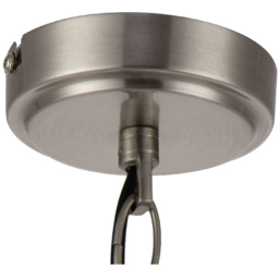 Cosylyte Winston 3 Light Faux Linen Outer Shade Pendant Light - Size: 19 x 35 x 35cm - Silver - Wilko - thumbnail 7