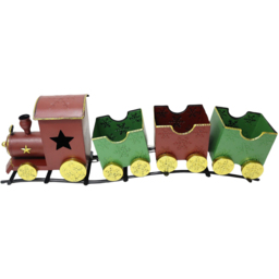 Traditional Metal Train Ornament - Red and Green - Sleigh Bells Ring - Wilko - thumbnail 1