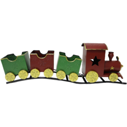 Traditional Metal Train Ornament - Red and Green - Sleigh Bells Ring - Wilko - thumbnail 3