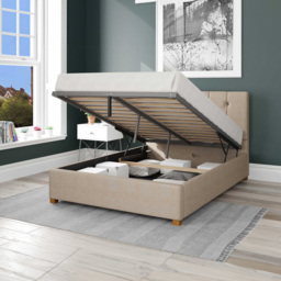 Aspire Hepburn Super King Cream Malham Weave Ottoman Bed - Aspire Beds - Wilko - thumbnail 3