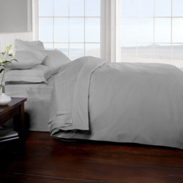 Rapport Home Single Silver 200 Thread Count Cotton Percale Quilt Cover - Wilko - thumbnail 3