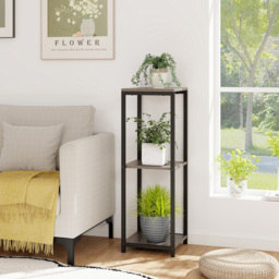 Costway 3 Shelf Grey Metal Corner Plant Stand - Size: 97 x 37 x 11cm - Wilko - thumbnail 3