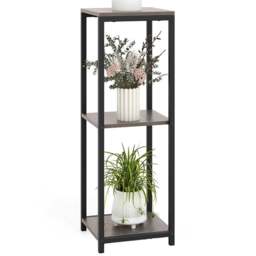 Costway 3 Shelf Grey Metal Corner Plant Stand - Size: 97 x 37 x 11cm - Wilko - thumbnail 1