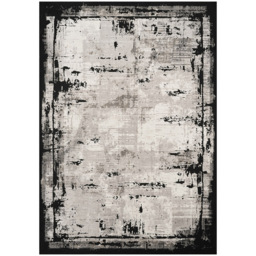 Mayfair Living Room Area Rug Metallic Sheen Contemporary Modern Frame Design - Black 200cm x 290cm - Size: 290 x 200 x 0.7cm - Desire Rugs - Wilko - thumbnail 1