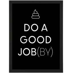 Artery8 Jobby Emoji Funny Scottish Framed Wall Art Print 21 x 29.7cm - Size: 32.3 x 23.4 x 1.5cm - Black - Wilko - thumbnail 1