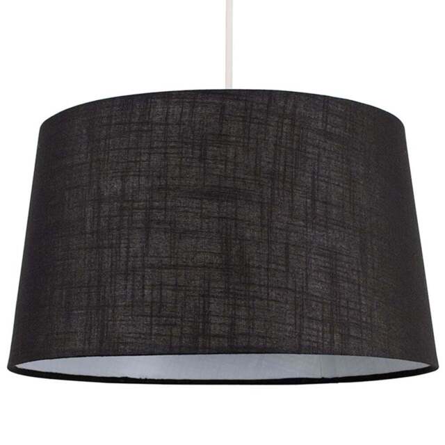 ValueLights Doretta Black Faux Linen Tapered Lamp Shade - Size: 40 x 23 x 40cm - Wilko - image 1