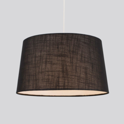 ValueLights Doretta Black Faux Linen Tapered Lamp Shade - Size: 40 x 23 x 40cm - Wilko - thumbnail 4