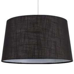 ValueLights Doretta Black Faux Linen Tapered Lamp Shade - Size: 40 x 23 x 40cm - Wilko