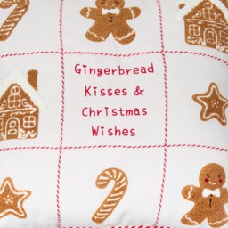 Gingerbread Kisses and Wishes Cushion White - Wilko - thumbnail 4