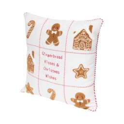 Gingerbread Kisses and Wishes Cushion White - Wilko - thumbnail 5