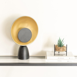 ValueLights Saffy Matte Black and Gold Shade LED Table Lamp - Size: 35 x 24.5 x 10cm - Wilko - thumbnail 4