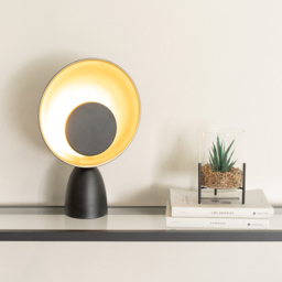 ValueLights Saffy Matte Black and Gold Shade LED Table Lamp - Size: 35 x 24.5 x 10cm - Wilko - thumbnail 3
