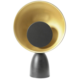 ValueLights Saffy Matte Black and Gold Shade LED Table Lamp - Size: 35 x 24.5 x 10cm - Wilko