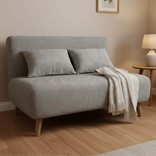 Indoor Living Joshua 2 Seater Grey Sofa Bed - Wilko - image 1