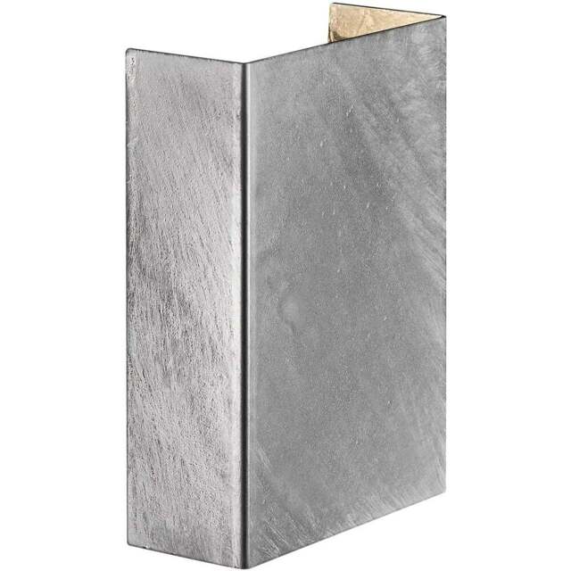 Nordlux Fold 10 Galvanised Wall Light - Size: 14.9 x 10.6 x 14.9cm - Silver - Wilko